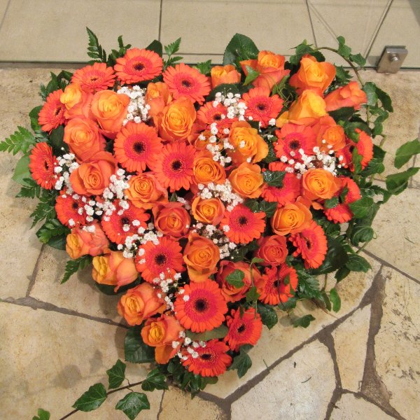 Blütenherz, orange Bild 1