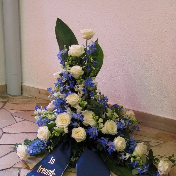Blumenbukett, blau/weiß Bild 1